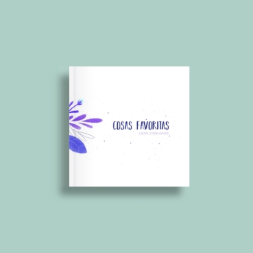 Editable minimal book cover mock up with leaves shadow overlay