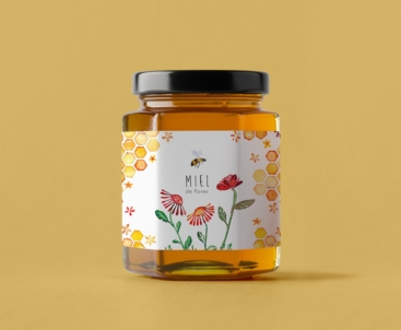 ILUSTRACION PACKAGING MIEL DE FLORES