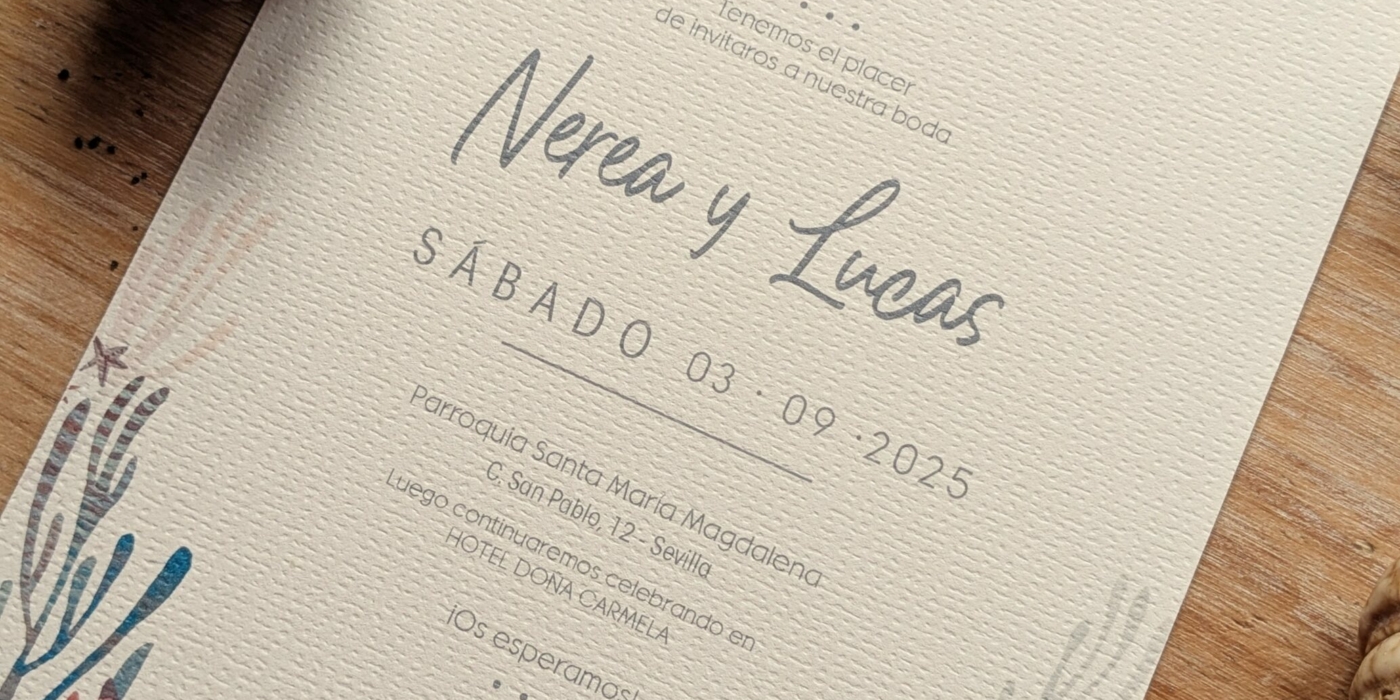 INVITACINES BODA MAR