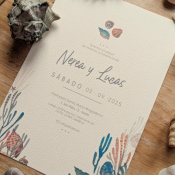 INVITACINES BODA MAR