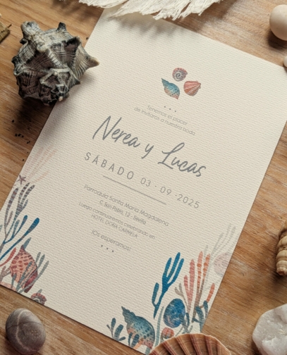 INVITACINES BODA MAR